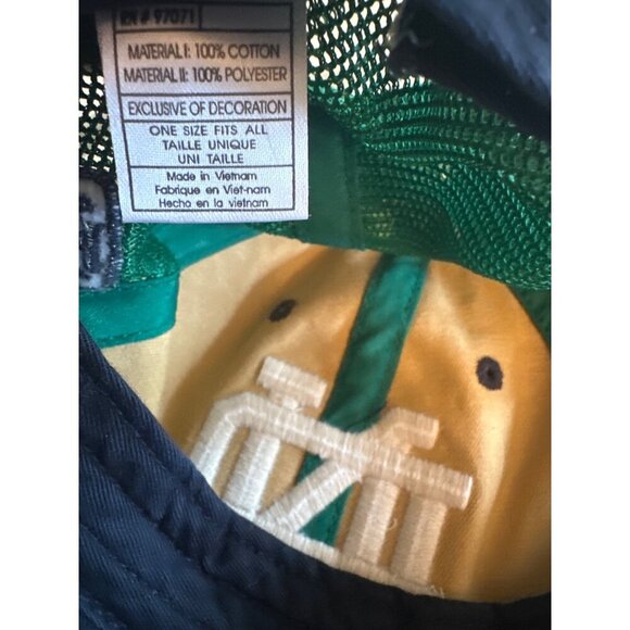 Notre Dame Fighting Irish Top Of The World Adjustable Mesh Back Hat Green/Gray - Picture 7 of 7